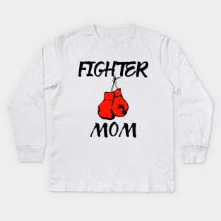 Boxing Fighter Mom Kids Long Sleeve T-Shirt